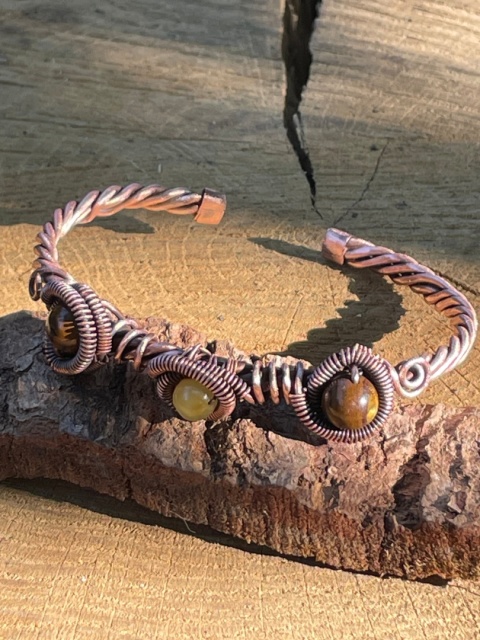 Miedziana bransoletka damska – talizman zodiakalny Bliźnięta